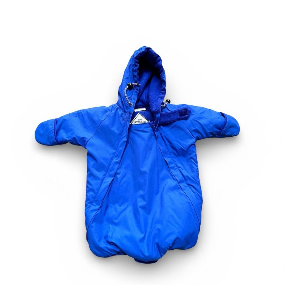The Rugged Bear Blue Baby Bunting Insulated Hooded Snowsuit Size 3 Months